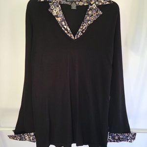 Scott Taylor Sweater/Shirt Combo_Black & Multi _Size 1X